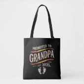 Gepromoveerd tot opa 2025 opa est 2025 tote bag (Voorkant)