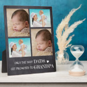 Gepromoveerd tot Opa 4 foto Rustiek schoolbord Fotoplaat (Zijkant)