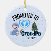 Gepromoveerd tot opa - Baby Boy Xmas Ornament (Achterkant)