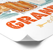 Gepromoveerd tot opa EST 2024 Vaderdag Vintage Poster (Hoek)