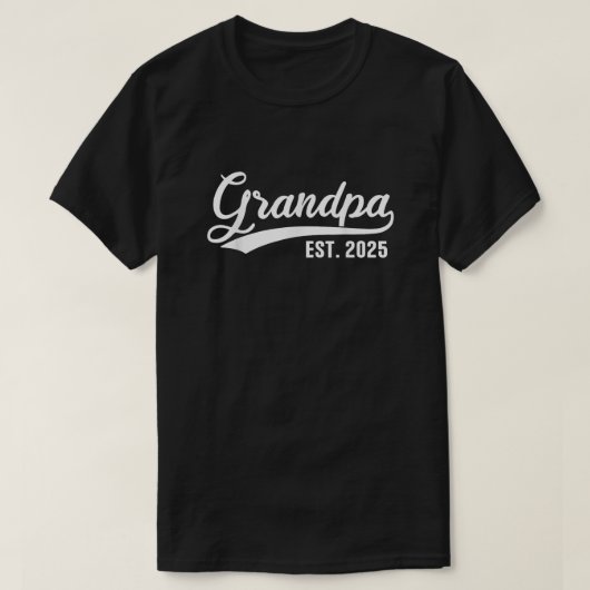 Gepromoveerd tot opa est 2025 cadeau nieuwe opa t-shirt (Design voorkant)