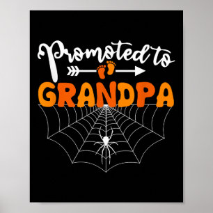 Gepromoveerd tot Opa Halloween zwangerschap Poster