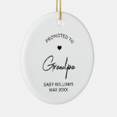 Gepromoveerd tot opa oma nieuwe baby aankondiging keramisch ornament (Rechts)