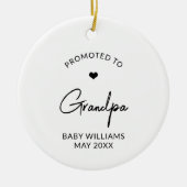 Gepromoveerd tot opa oma nieuwe baby aankondiging keramisch ornament (Voorkant)