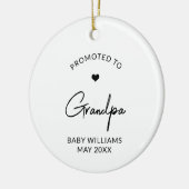 Gepromoveerd tot opa oma nieuwe baby aankondiging keramisch ornament (Links)