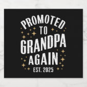 Gepromoveerd tot Opa Opa 2025 Binnenkort Opa Bier Etiket (Enkel label)