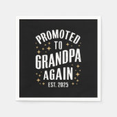 Gepromoveerd tot Opa Opa 2025 Binnenkort Opa Servet (Voorkant)