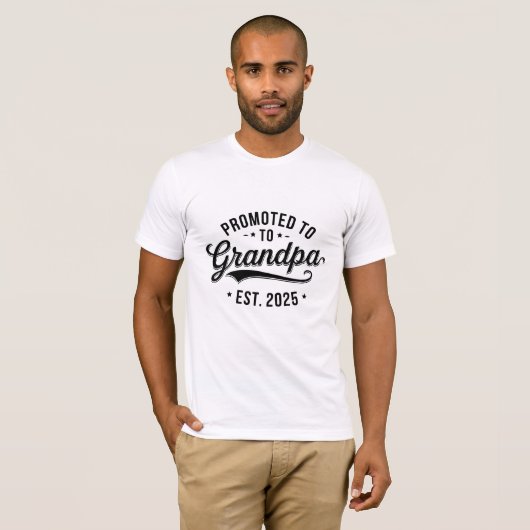 Gepromoveerd tot opa - zwangerschapsaankondiging c t-shirt (Voorkant volledig)