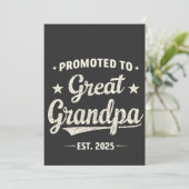 Gepromoveerd tot overgrootvader 2025 Familie Gift Bedankkaart (Staand voorkant)