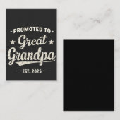 Gepromoveerd tot overgrootvader 2025 Familie Gift Notitiekaartje (Voorkant / Achterkant)