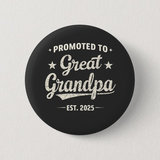 Gepromoveerd tot overgrootvader 2025 Familie Gift Ronde Button 5,7 Cm (Voorkant)