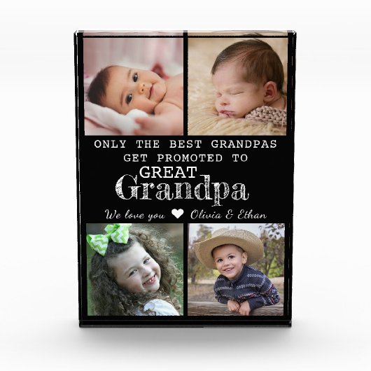 Gepromoveerd tot overgrootvader 4 Afbeelding Colla Fotoblokken (Voorkant)