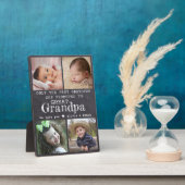 Gepromoveerd tot overgrootvader 4 foto schoolbord fotoplaat (Zijkant)