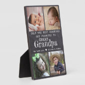 Gepromoveerd tot overgrootvader 4 foto schoolbord fotoplaat (Zijkant)