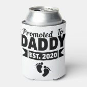 Gepromoveerd tot papa vaderdag cadeau blikjeskoeler (Blikje Voorkant)