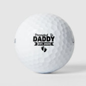 Gepromoveerd tot papa vaderdag cadeau golfballen (Voorkant)