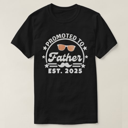 Gepromoveerd tot pater Est. 2025 - Nieuwe vader T-shirt (Design voorkant)