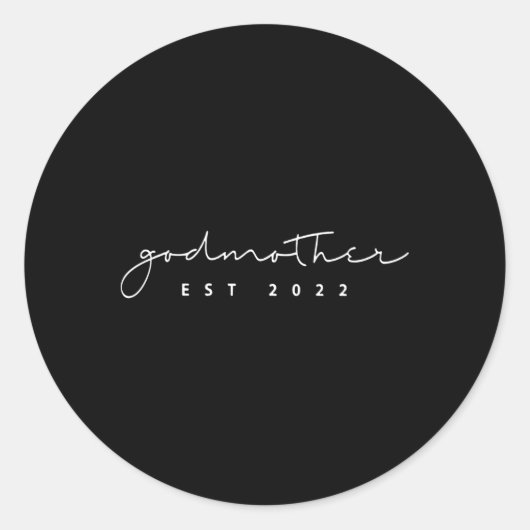 Gepromoveerd tot peetmoeder EST 2022 zwangerschaps Ronde Sticker (Voorkant)