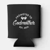 Gepromoveerd tot peetmoeder est 2024 Grappig nieuw Blikjeskoeler (Achterkant)