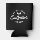 Gepromoveerd tot peetvader est 2024 Grappige nieuw Blikjeskoeler (Voorkant)