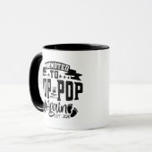 Gepromoveerd tot Pop Pop opnieuw EST 2025 Funny Gr Mok (Voorkant links)