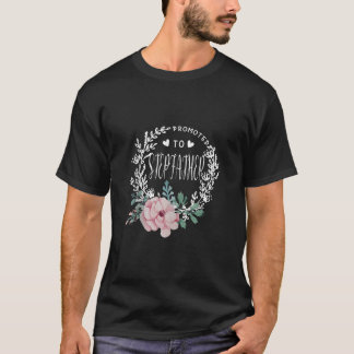Gepromoveerd tot STIEFVADER Flower Mother's Day Ma T-shirt