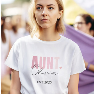 Gepromoveerd tot Tante Est 2025 Gepersonaliseerd T-shirt