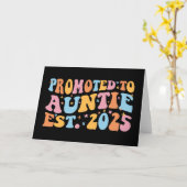 Gepromoveerd tot tante Est. 2025 III Kaart (Gele Bloem)
