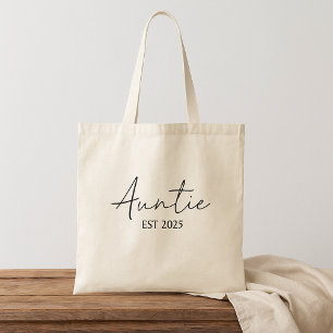 Gepromoveerd tot tante EST 2025 Nieuwe Tante Cad Tote Bag
