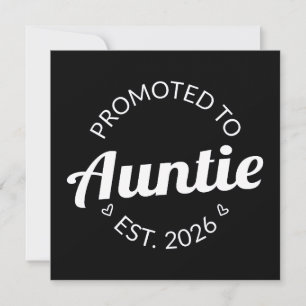 Gepromoveerd tot tante Est. 2026 I Feestdagenkaart