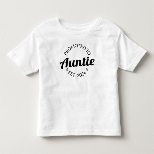 Gepromoveerd tot tante Est. 2026 I Kinder Shirts (Voorkant)