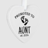 Gepromoveerd tot tante / geboorte aankondiging chi ornament (voorkant)