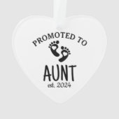 Gepromoveerd tot tante / geboorte aankondiging chi ornament (achterkant)