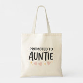 Gepromoveerd tot tante Schattigee aankondiging Tote Bag (Achterkant)