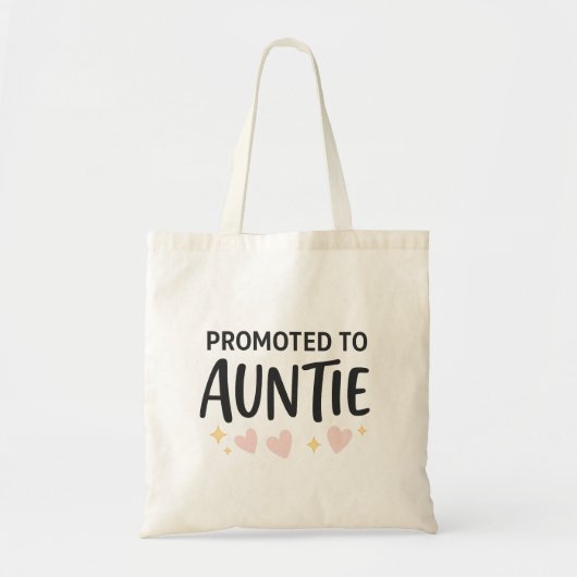 Gepromoveerd tot tante Schattigee aankondiging Tote Bag (Voorkant)