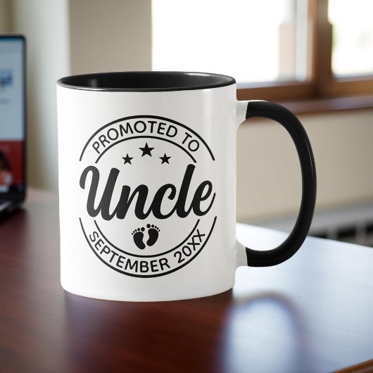 Gepromoveerd tot Uncle Custom Zwangerschap Aankond Mok