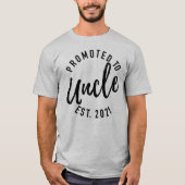 Gepromoveerd tot Uncle Est 2021 Zwangerschapsaanko T-shirt (Voorkant)