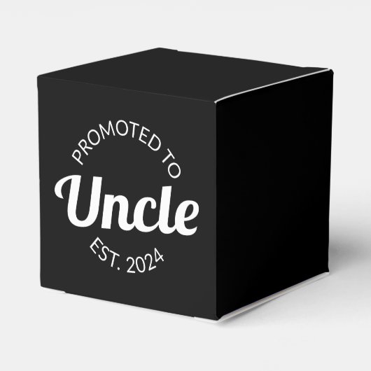Gepromoveerd tot Uncle Est. 2024 I Bedankdoosjes (Achterkant)