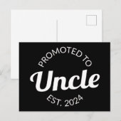 Gepromoveerd tot Uncle Est. 2024 I Briefkaart (Voorkant / Achterkant)