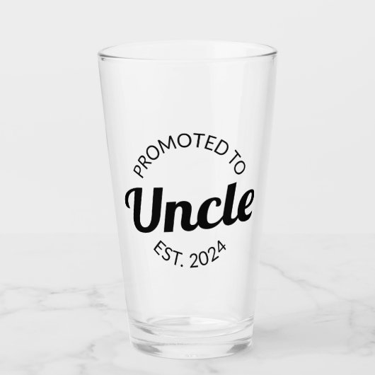 Gepromoveerd tot Uncle Est. 2024 I Glas (Voorkant)