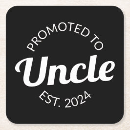 Gepromoveerd tot Uncle Est. 2024 I Kartonnen Onderzetters