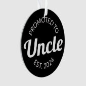 Gepromoveerd tot Uncle Est. 2024 I Ornament (voorkant)