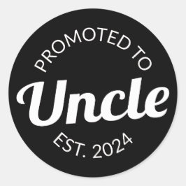 Gepromoveerd tot Uncle Est. 2024 I Ronde Sticker
