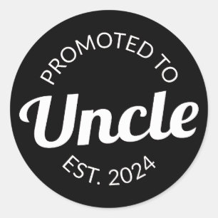 Gepromoveerd tot Uncle Est. 2024 I Ronde Sticker