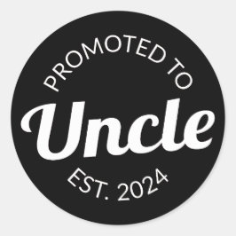 Gepromoveerd tot Uncle Est. 2024 I Ronde Sticker