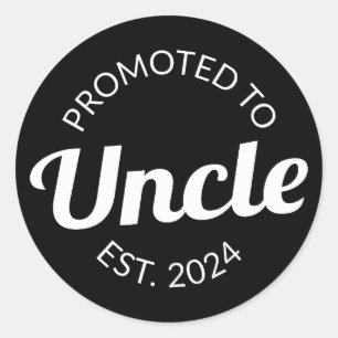 Gepromoveerd tot Uncle Est. 2024 I Ronde Sticker