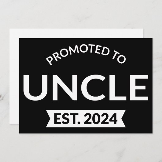 Gepromoveerd tot Uncle Est. 2024 II Aankondiging (Voorkant / Achterkant)