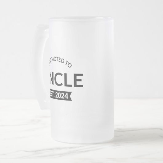 Gepromoveerd tot Uncle Est. 2024 II Matglas Bierpul (Voorkant links)