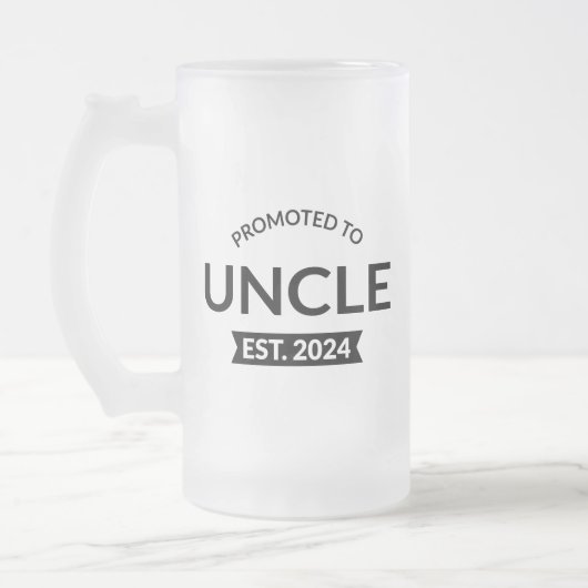 Gepromoveerd tot Uncle Est. 2024 II Matglas Bierpul (Links)