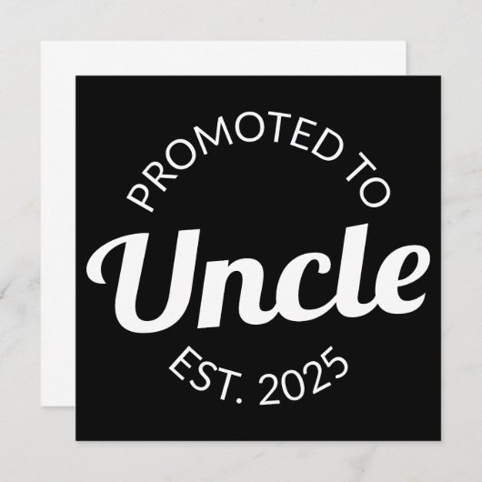 Gepromoveerd tot Uncle Est. 2025 I Aankondiging (Voorkant / Achterkant)